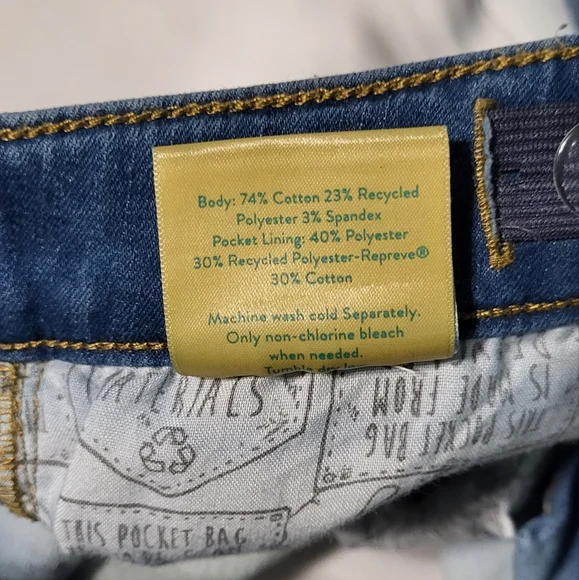 Thereabouts Girls Dip Dye High Rise Jean Shortie Shorts Plus Size 2XL/20.5 - Picture 11 of 11